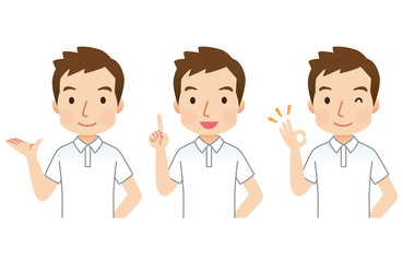 男性スタッフ　表情セット