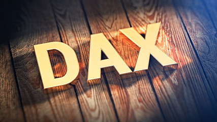 Acronym DAX on wood planks - obrazy, fototapety, plakaty