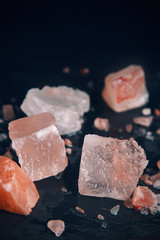 Pink himalayan salt crystals