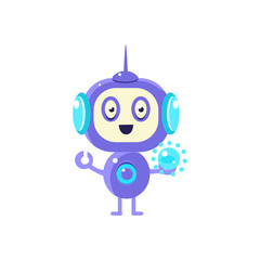 Robot Holding Glass Sphere