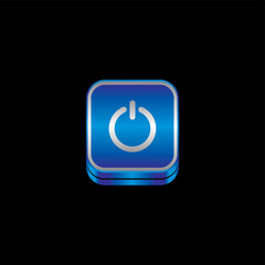 blue metal plate theme icon button