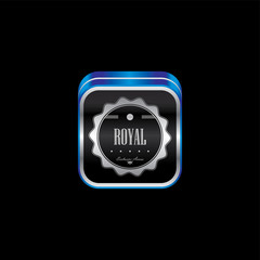 metal plate product quality badge label theme icon button