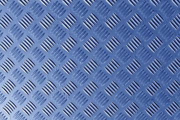 Blue metal textured floor surface.