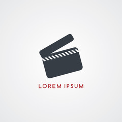 Naklejka premium movie icon sign logotype