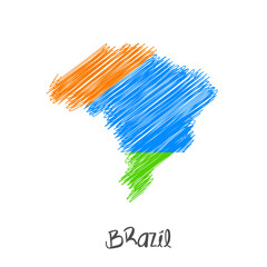 Brazil map design background easy all editable