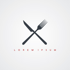 restaurant theme icon sign logotype