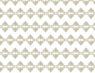 Vintage damask ornament pattern. Vector