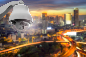 CCTV with city view.