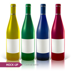 set of bottles  wine or cocktail