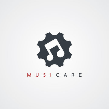 audio music care service icon sign logotype
