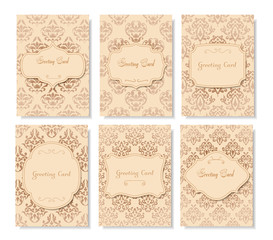 Vintage card flyer pages ornament illustration concept