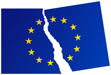 Broken Flag of European Union
