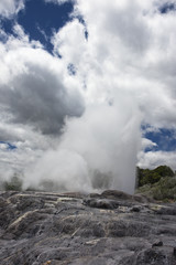 Pohutu Geyser erupting.
