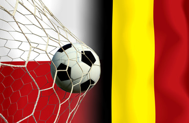 soccer game Poland and Belgium.