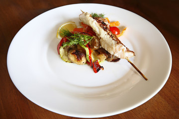 Tasty fish on a plate