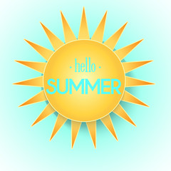 Summer fun background. Hello Summer funny  illustration