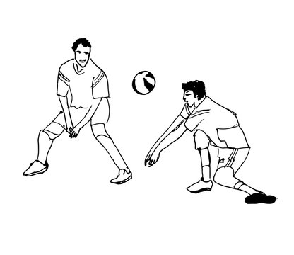 Volleyball match illustration design