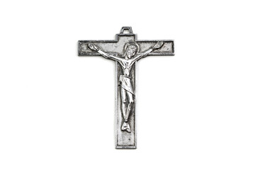 Jesus's cross on white background