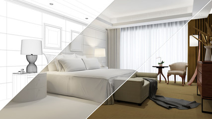 Planung und Entstehung von Hotelzimmer