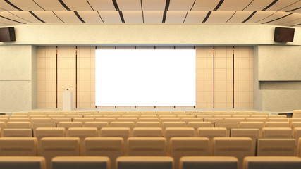 Saal mit Auditorium für Konferenz