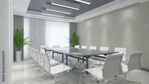 "Konferenzraum Mit Tisch Und Stühlen" Stock Photo And