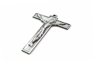 cross close up on white background