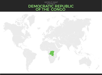 Fototapeta na wymiar Democratic Republic of the Congo Location Map