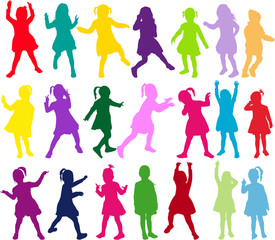 Children silhouettes.