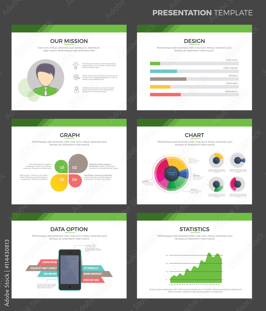 Canvas Prints brochure design and infographics for business data visualization, templates for presentation