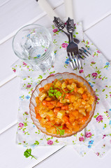 Vegetable stew with sauce