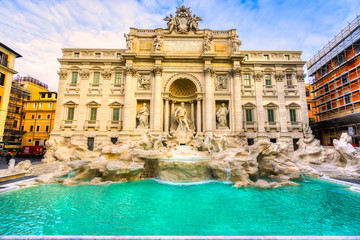 Naklejka na ściany i meble Rome, Trevi Fountain. Italy.