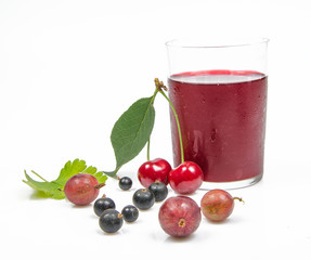 berries and juice