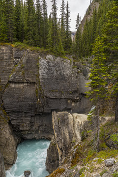 Waterfall in the Rocky Mountains - Banff National Park