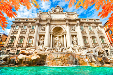 Naklejka premium The Famous Trevi Fountain , rome, Italy.
