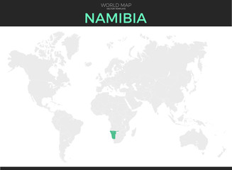 Fototapeta na wymiar Republic of Namibia Location Map