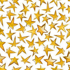 Shining golden stars seamless pattern background