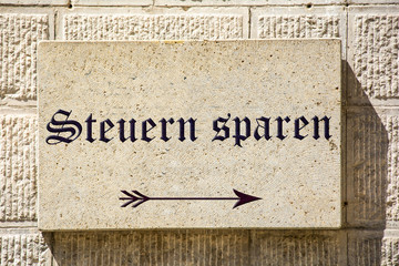 Schild 87b - Steuern sparen