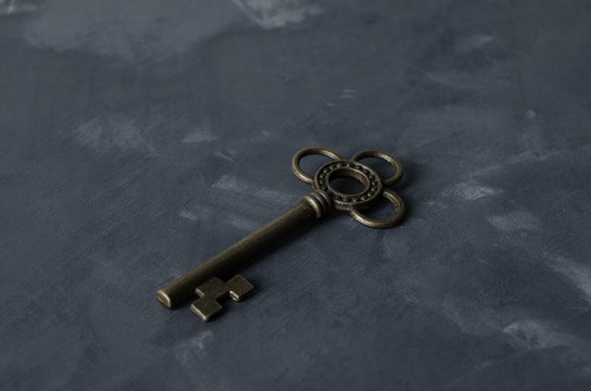 Vintage bronze key