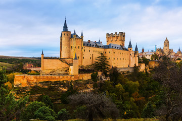Obraz premium View of Alcazar of Segovia