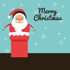 Santa cartoon icon. Merry Christmas. Vector graphic