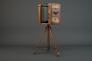 Antike Holz-Plattenkamera
