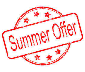 summer offer rubber stamp