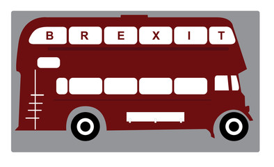 english bus with brexit