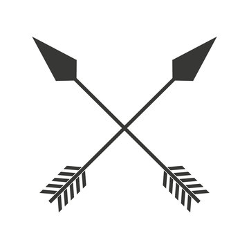 Indian Arrow  Cross Isolated Icon Design