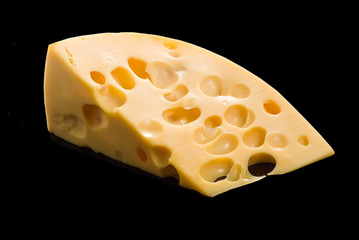 Isolated image of cheese closeup