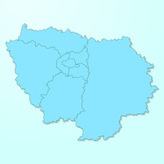 Paris Isle blue map on degraded background vector