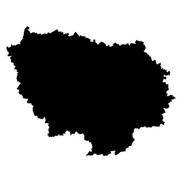 Paris Isle black map on white background vector