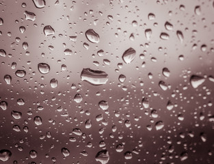 Selective focus, Raindrops on glass (raindrops,blur, rain)