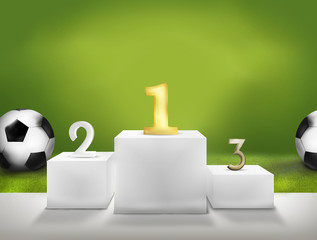 Winner of the Best is best podium 3d render