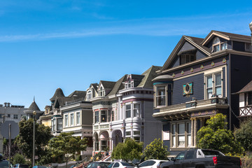 Fototapeta na wymiar San Francisco houses, California 